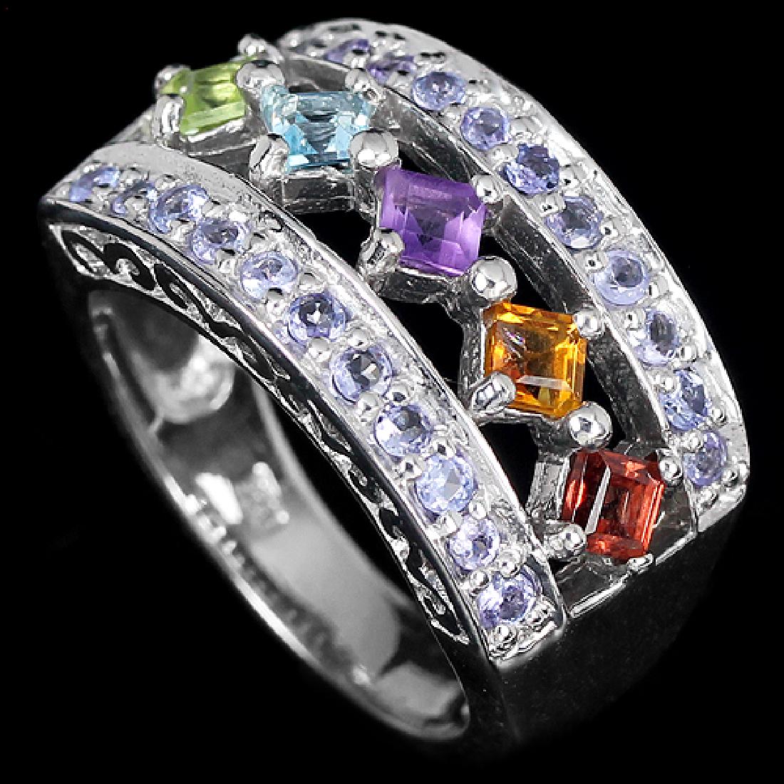 Natural Multi Gemstone Ring (1 of 1)