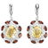 NATURAL YELLOW CITRINE & GARNET Earring