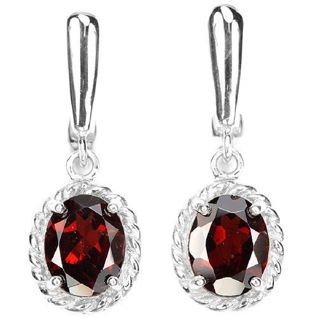 NATURAL DRAK ORANGE RED GARNET Earrings (1 of 1)