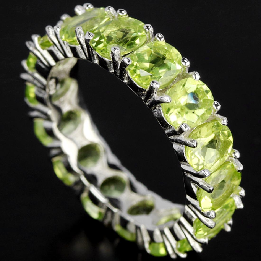 Natural Green Peridot Eternity Band (1 of 2)