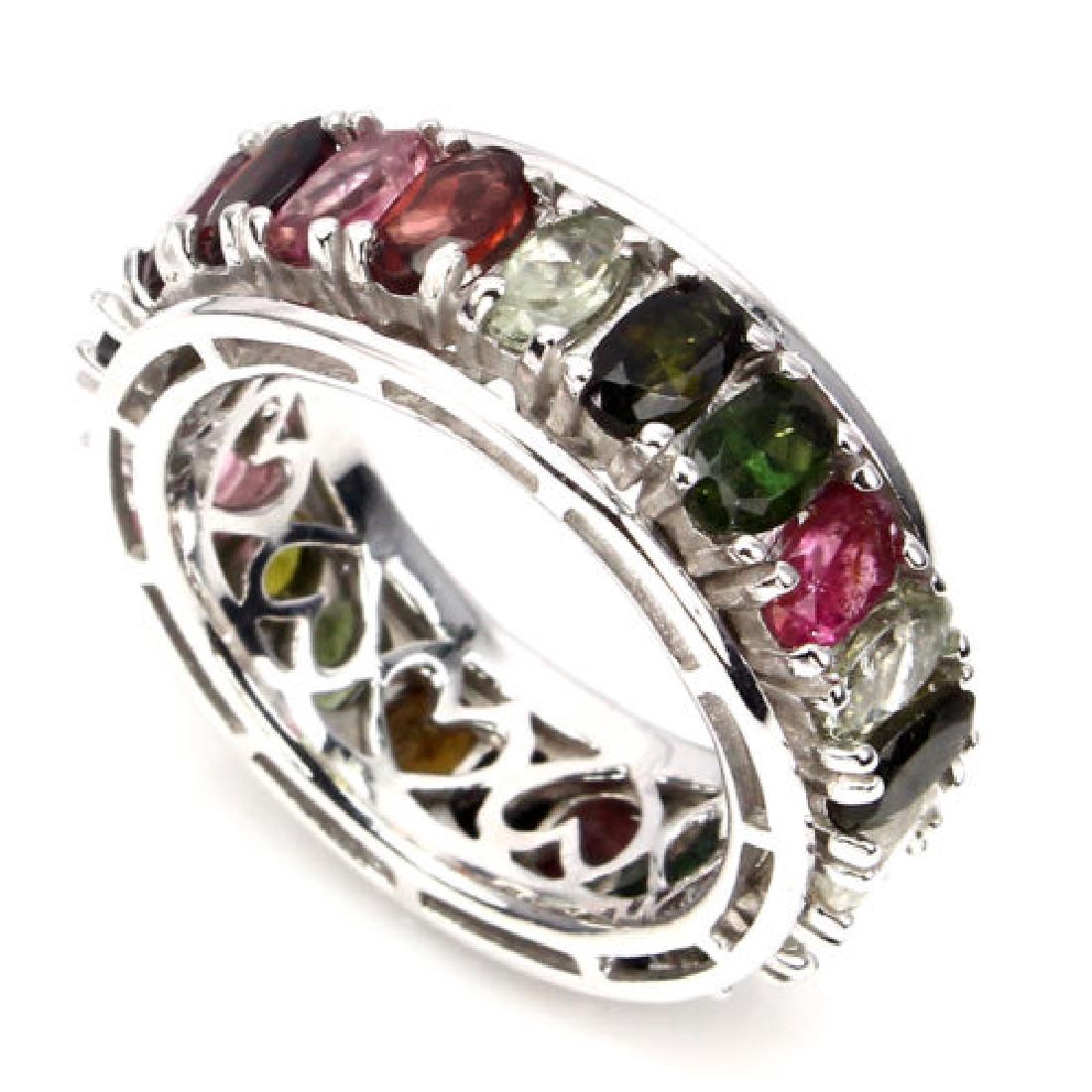 Natural Fancy Tourmaline 37 Carats Eternity Band (1 of 1)