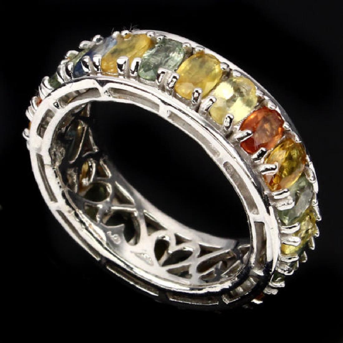 Natural Fancy Sapphire 35 Carats Eternity Band Ring (1 of 1)