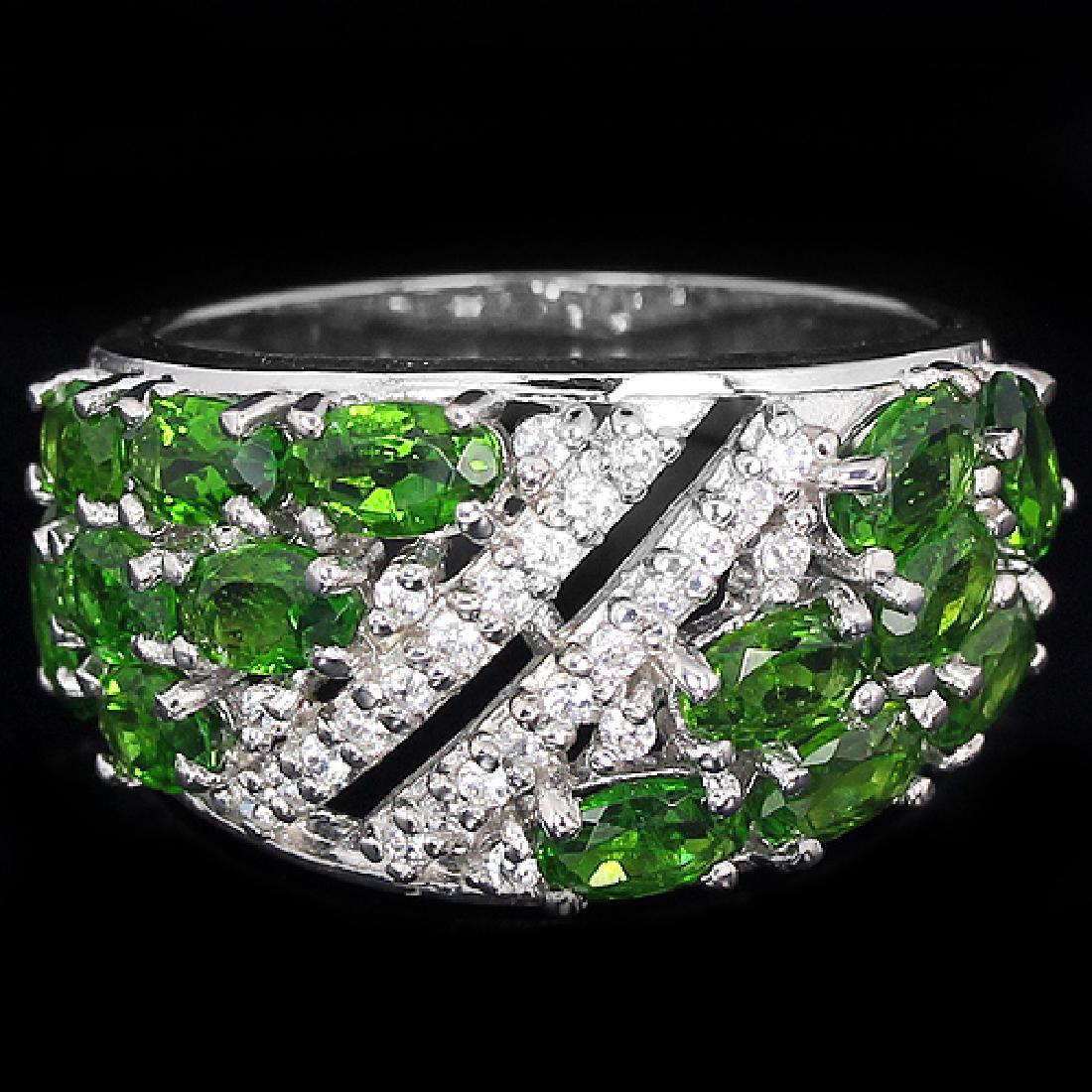 NATURAL GREEN CHROME DIOPSIDE  RING (1 of 1)