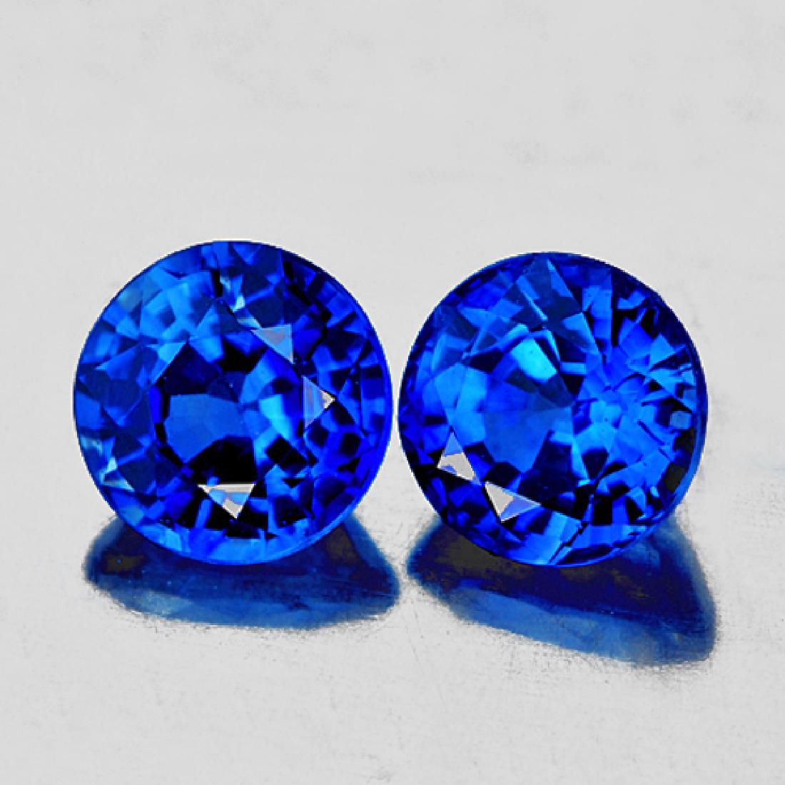 Natural Kashmir Sapphire Pair 3.50 MM- VVS1: Natural Blue Sapphire; SHAPE : Round; SIZE ( L x W x D ) : 3.50 mm; QUANTITY : 2 pieces ( Perfectly Matched Set) COLOR : Corn Flower Blue AAA COLOR; CLARITY : Flawless-VVS1; ORIGIN : Kashmir; HARDNESS