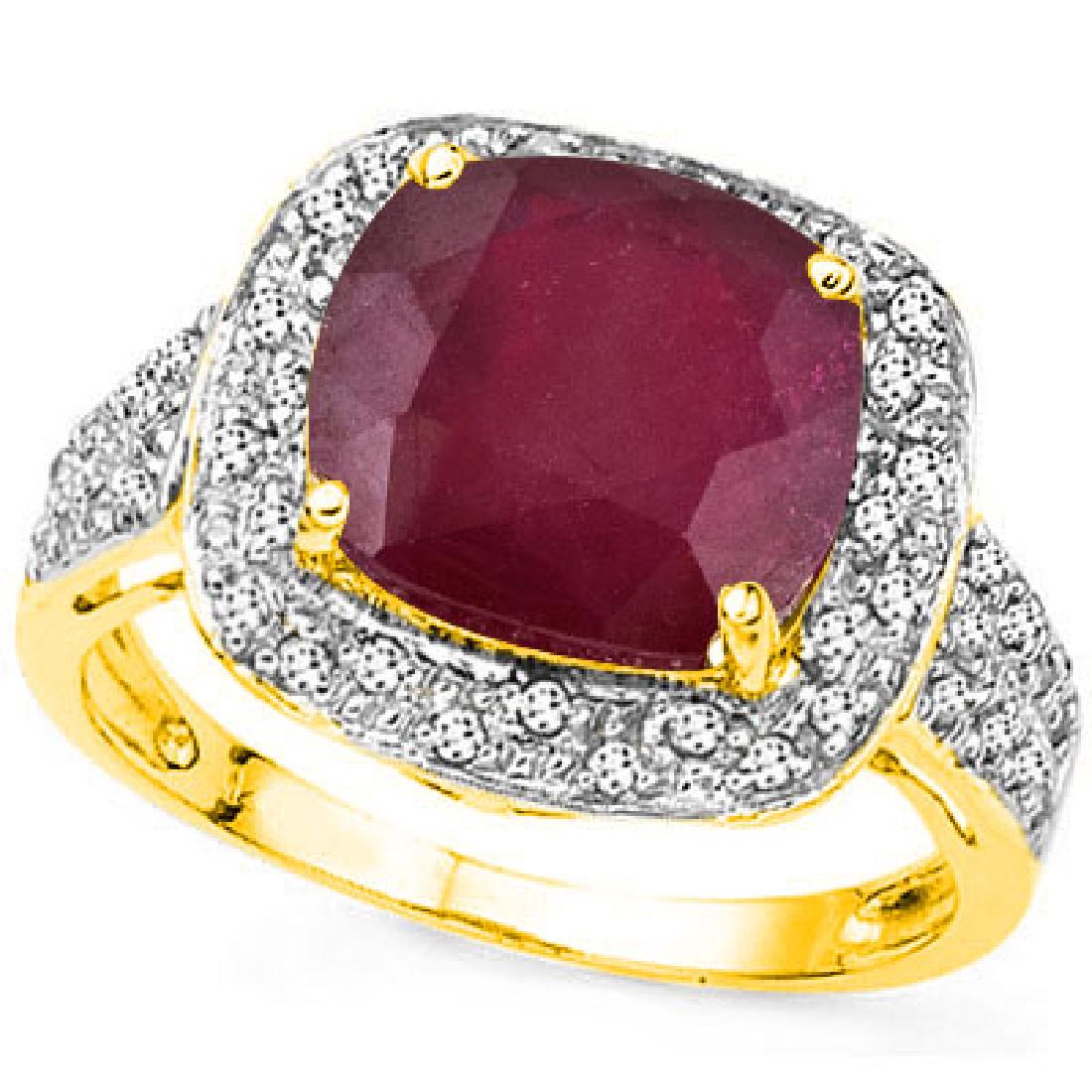 Genuine Ruby & Diamond Ring (1 of 1)