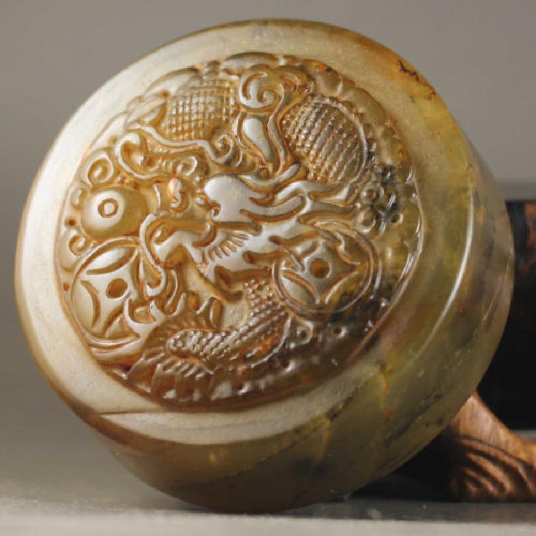 Old Chinese natural Jade dragon Jade Seal (1 of 3)
