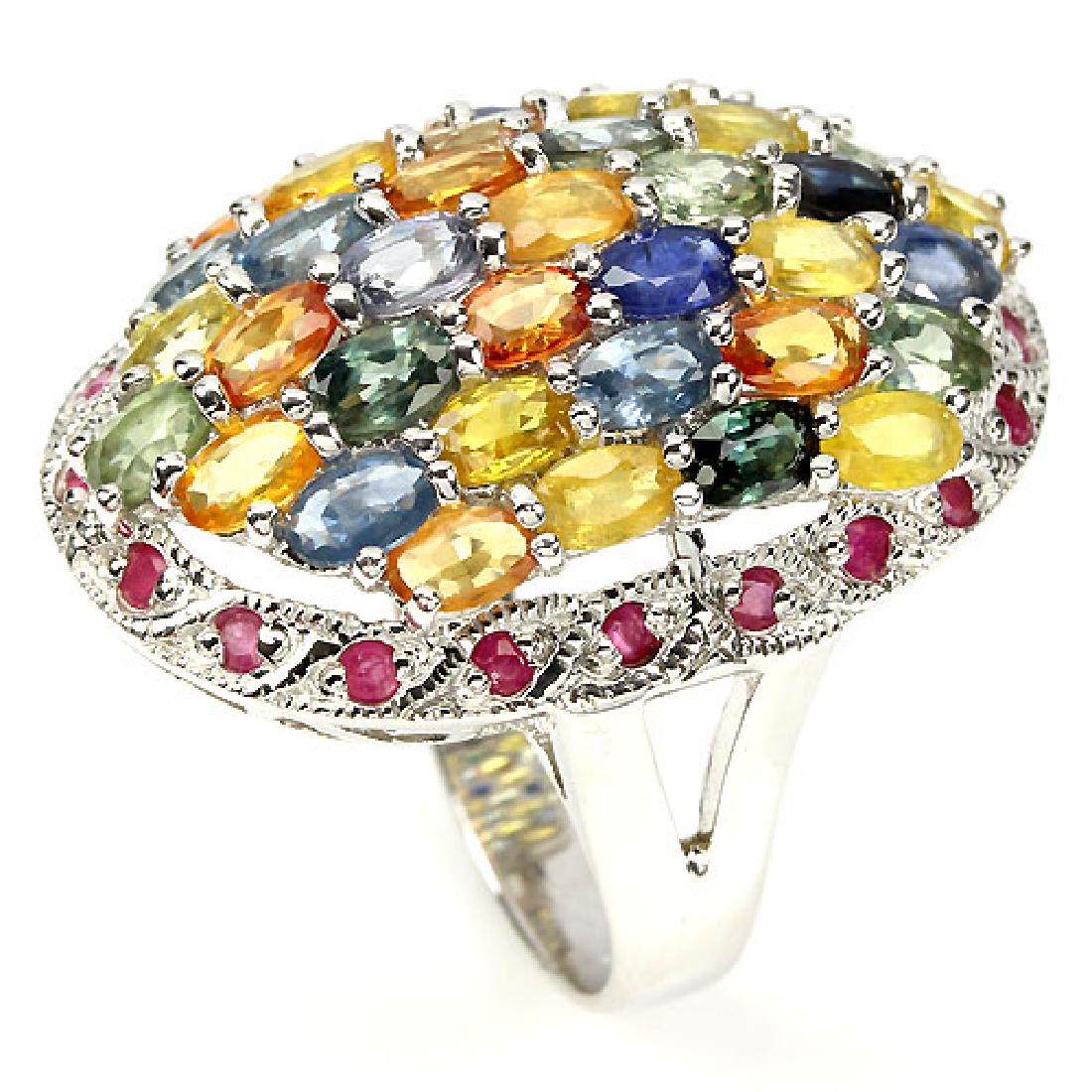 Natural Fancy Sapphire & Ruby Ring (1 of 1)