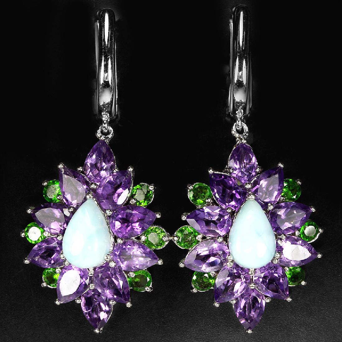 Natural Multi Gemstone EarRing (1 of 1)