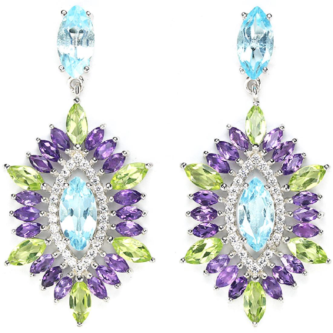 Natural Multi Gemstone EarRing (1 of 1)