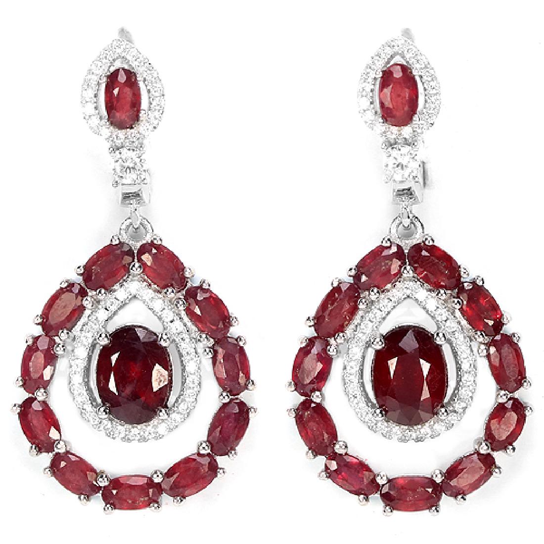 Natural Red Ruby 70 Carats Earrings (1 of 1)