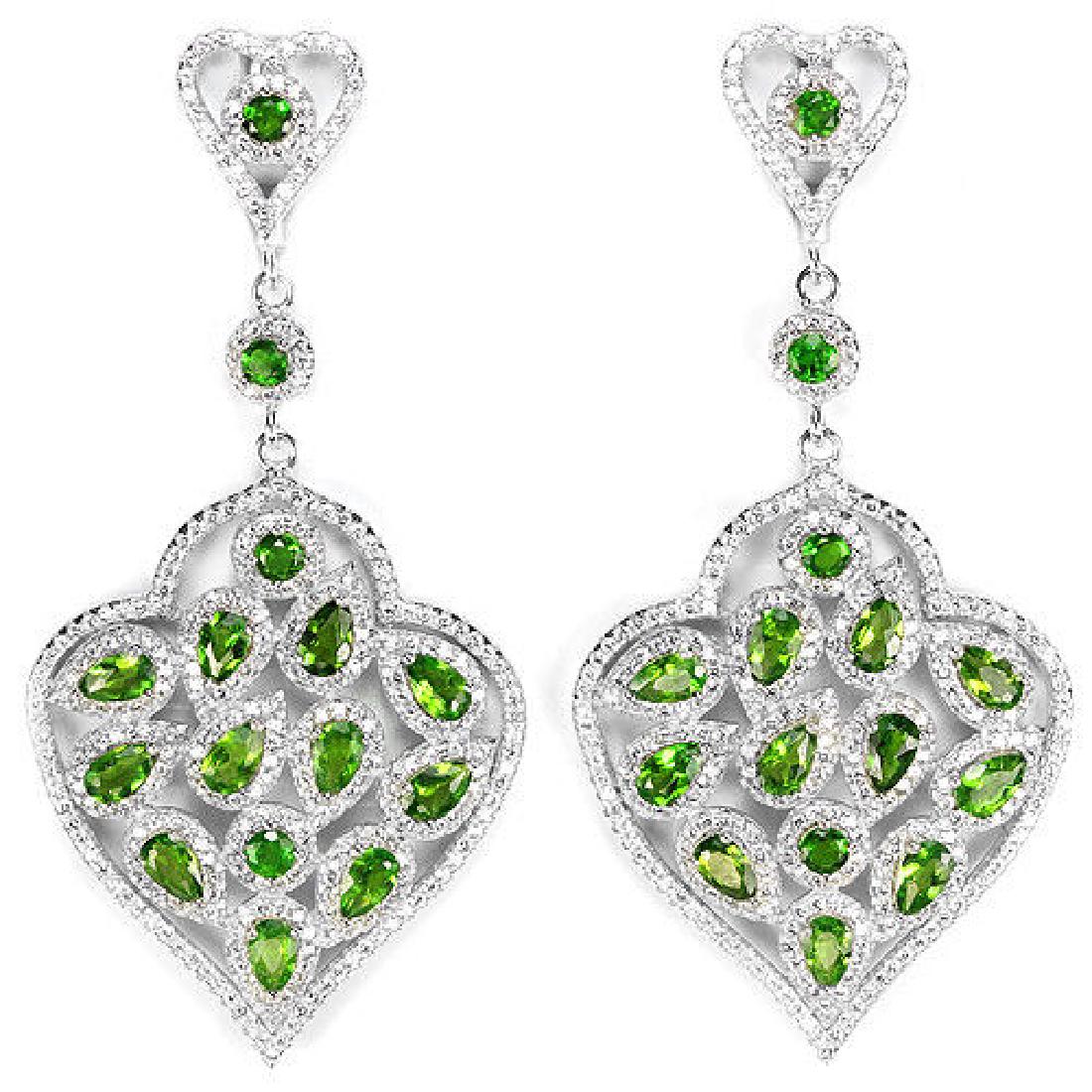 NATURAL AAA GREEN CHROME DIOPSIDE Earrings (1 of 1)