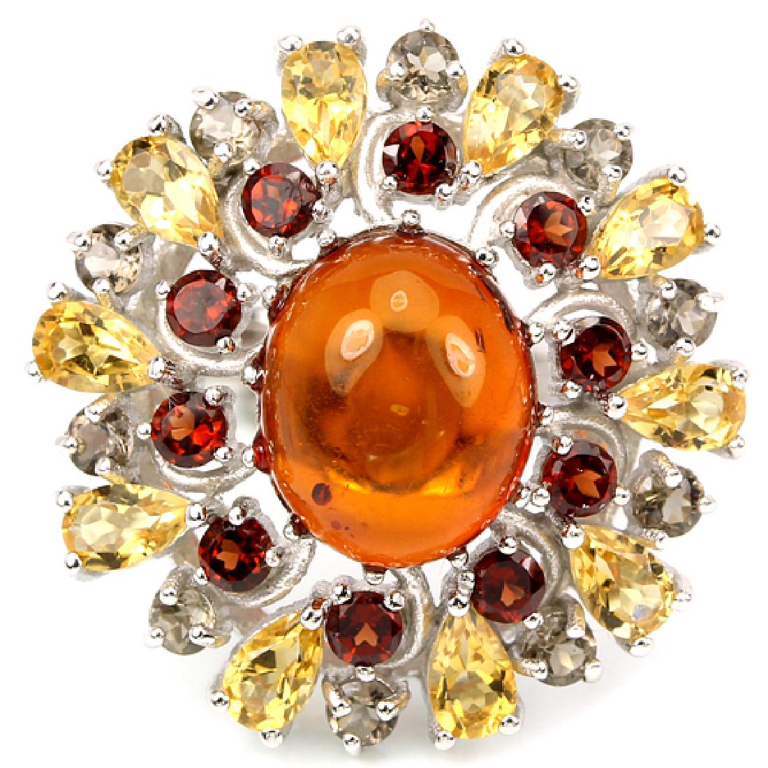 NATURAL AMBER CITRINE GARNET Ring (1 of 1)