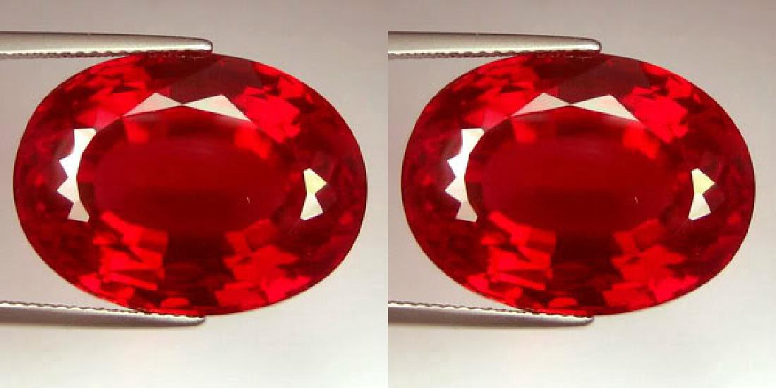 Natural Pigeon Blood/Vivid Red Burma Ruby Pair 0.74 Cts (1 of 1)