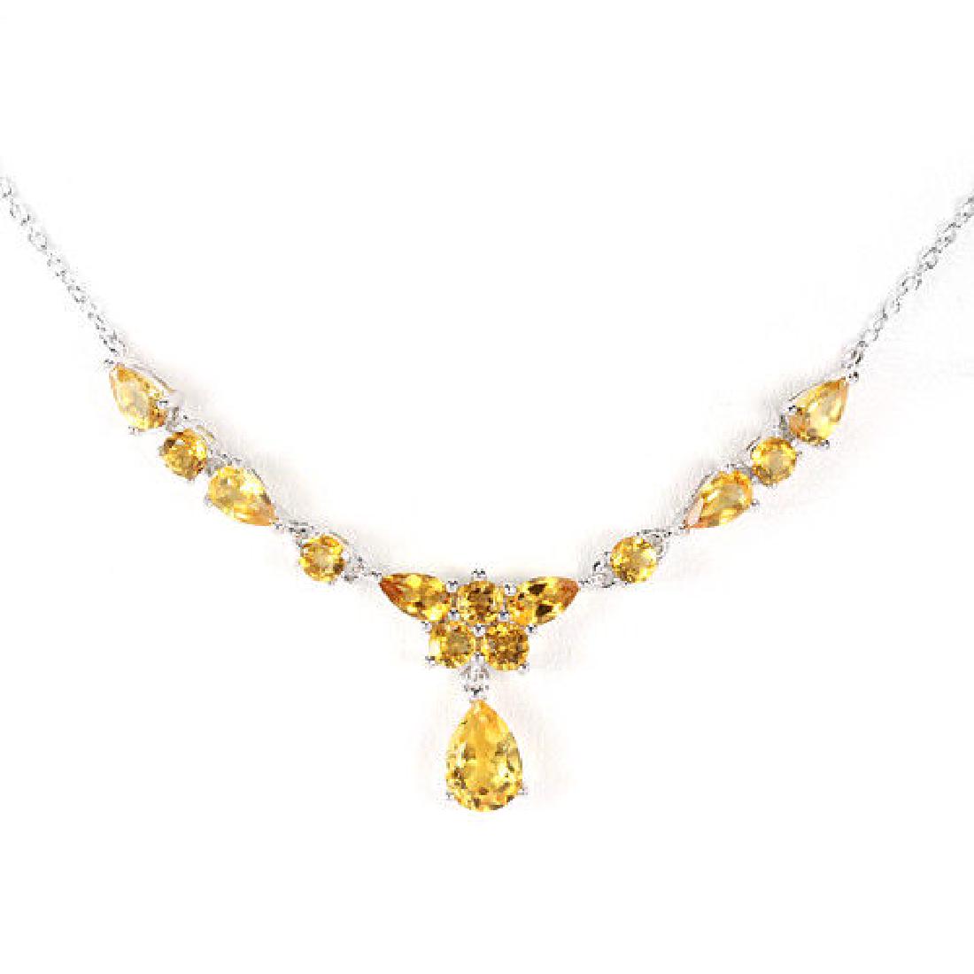 NATURAL AAA ORANGISH YELLOW CITRINE Necklace (1 of 2)