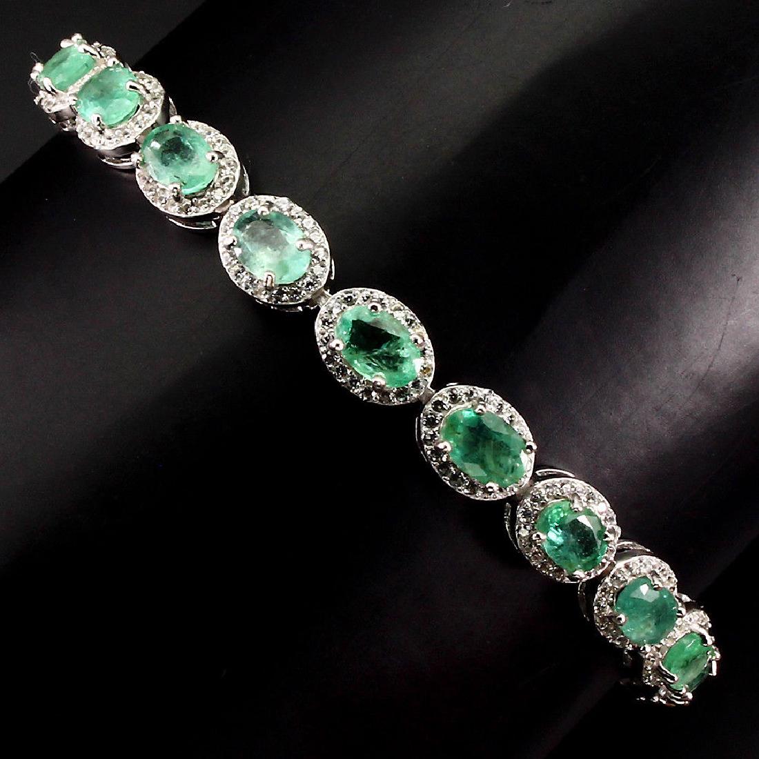 Natural  Green Emerald 56.43 Cts Bracelet (1 of 3)