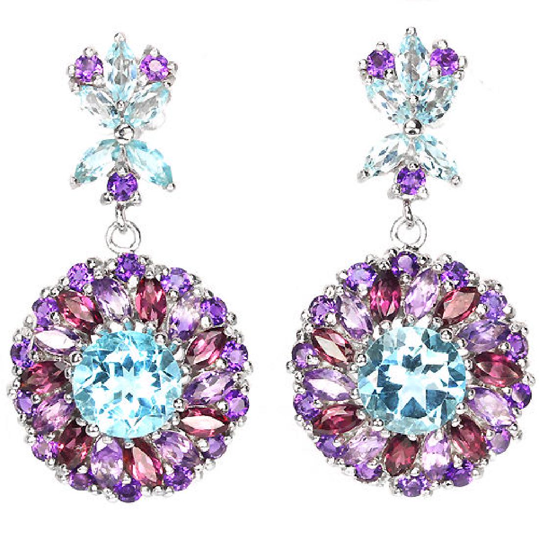 Natural Multi Gemstone Earring (1 of 1)