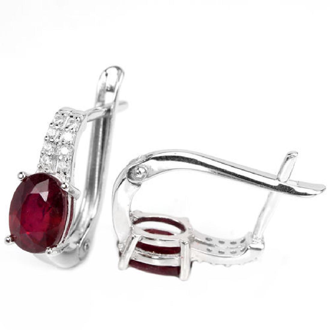 Genuine Pigeon Blood Ruby Earrings (1 of 1)
