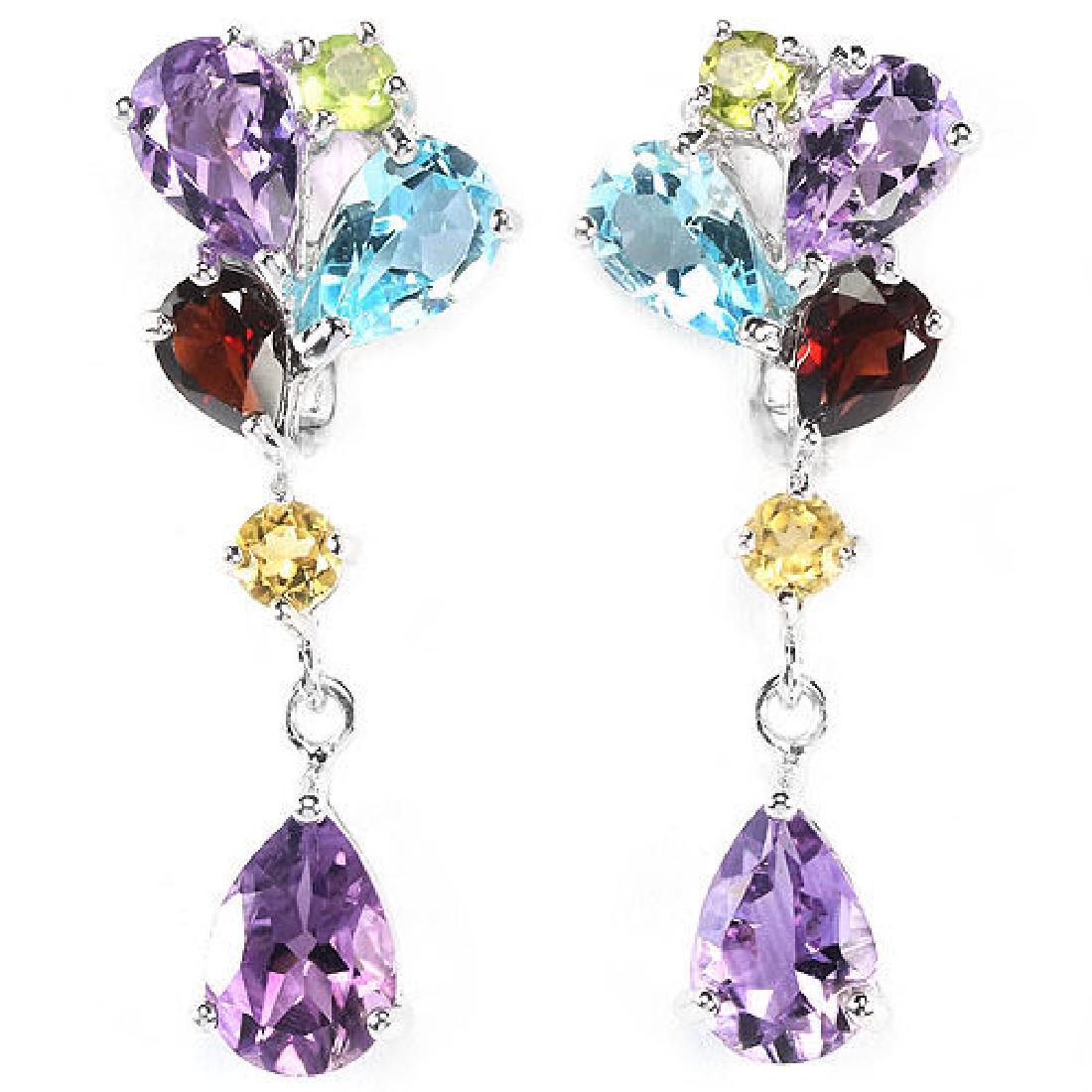 Natural Multi Gemstone EarRing (1 of 1)