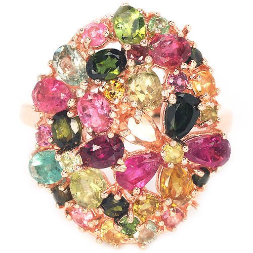 NATURAL MULTI COLOR TOURMALINE Ring (1 of 3)