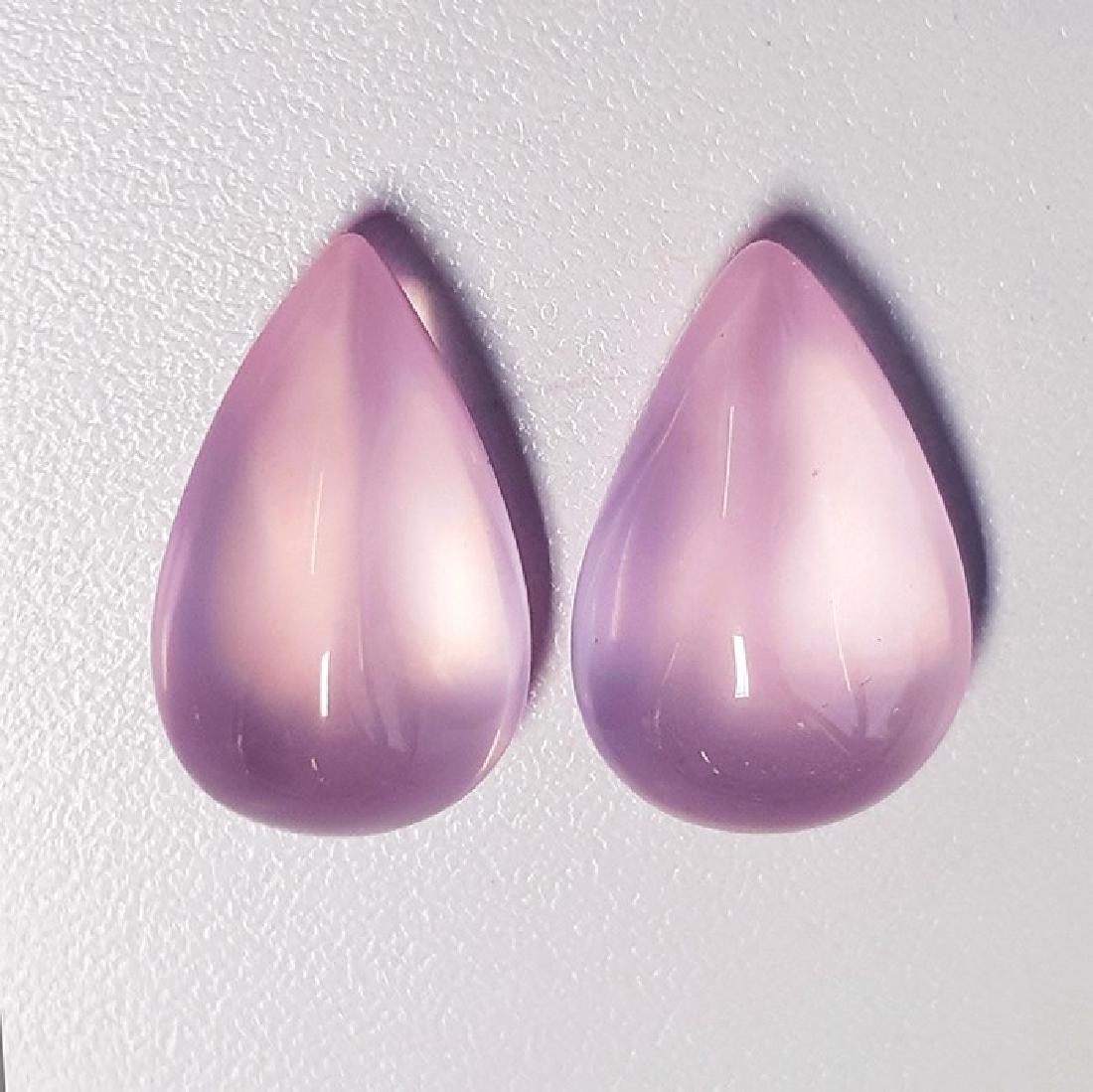 Natural Pastel Pink Rose Quartz Pair - Flawless (1 of 3)
