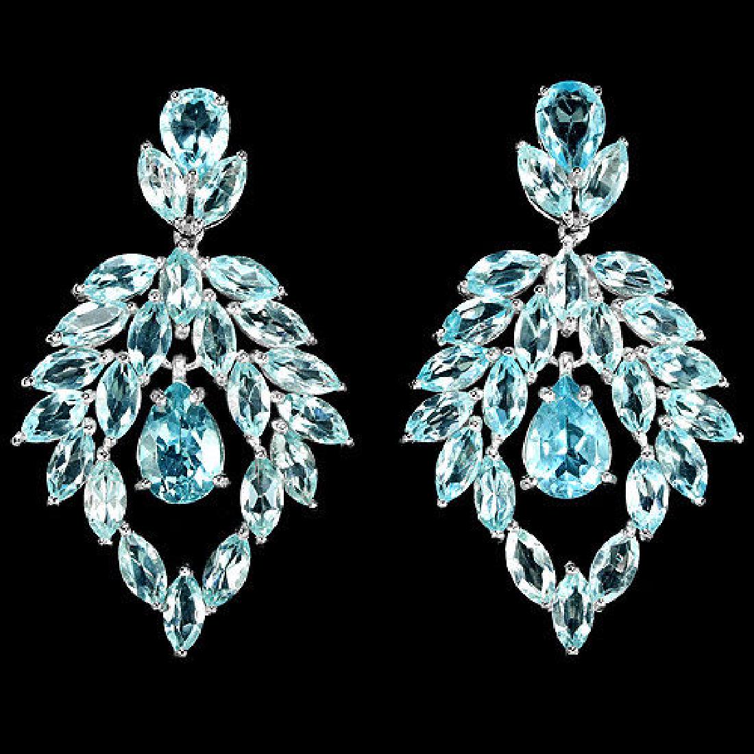 Natural AAA SKY BLUE TOPAZ Earrings (1 of 1)