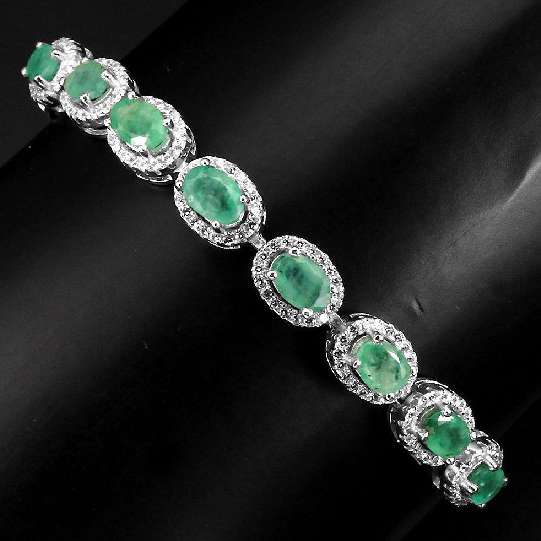 Natural Green Emerald Bracelet (1 of 3)