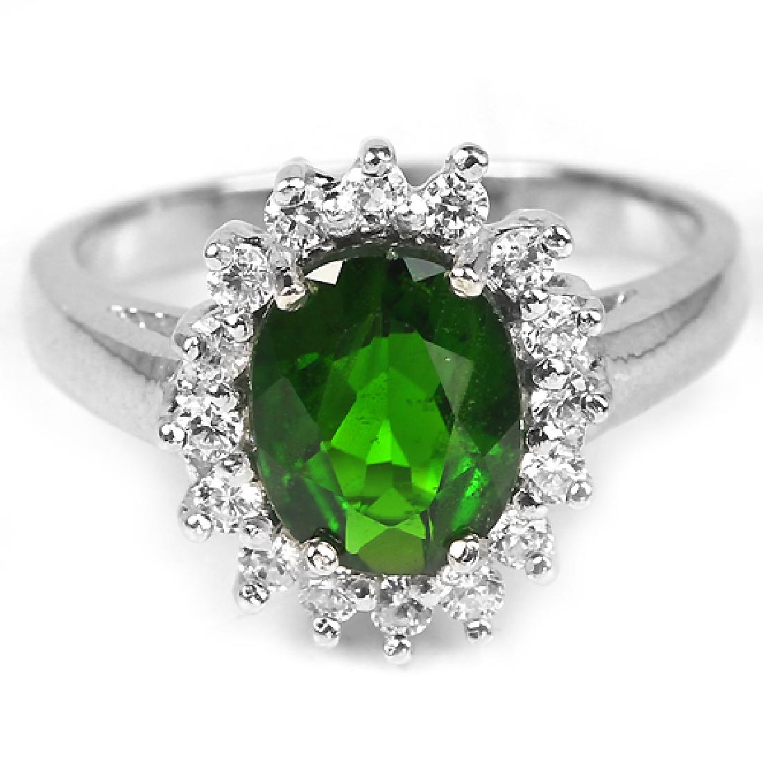 Natural Green Chrome Diopside Ring (1 of 1)