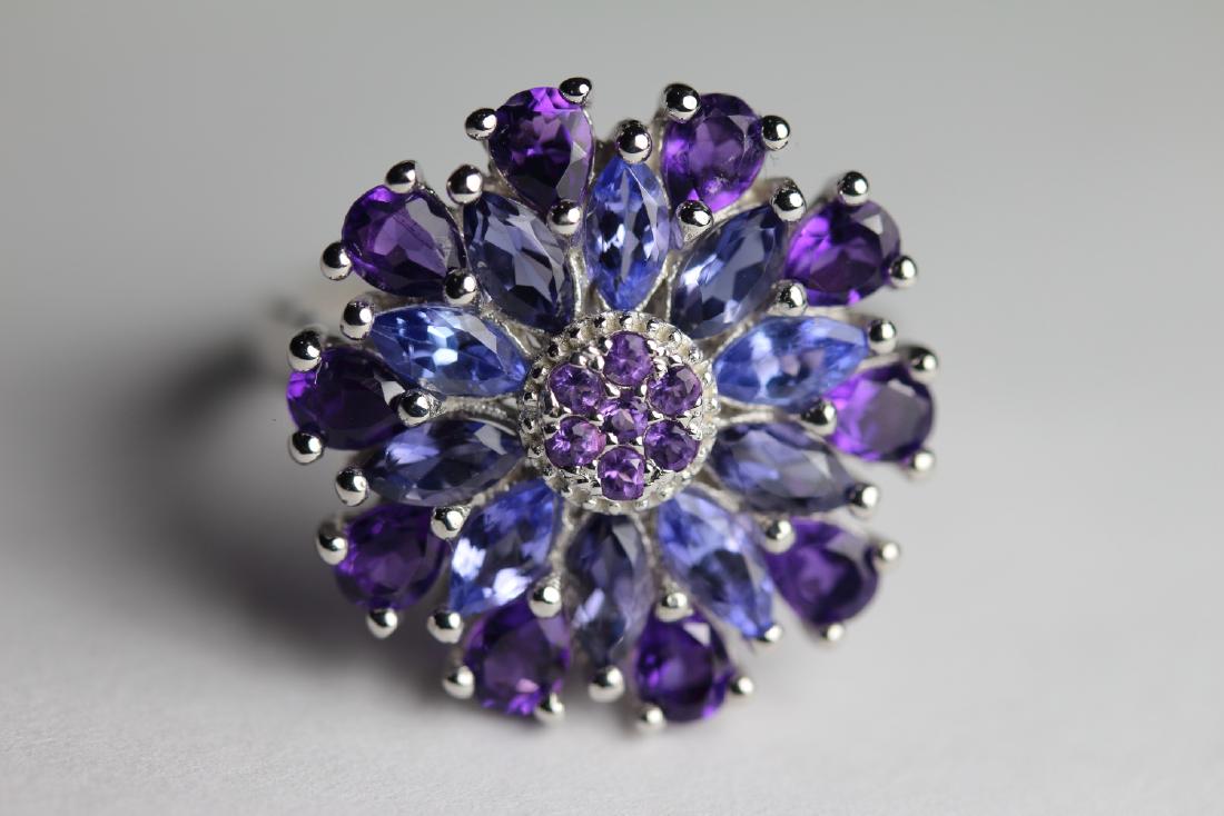 Natural Tanzanite & Amethyst Ring (1 of 1)