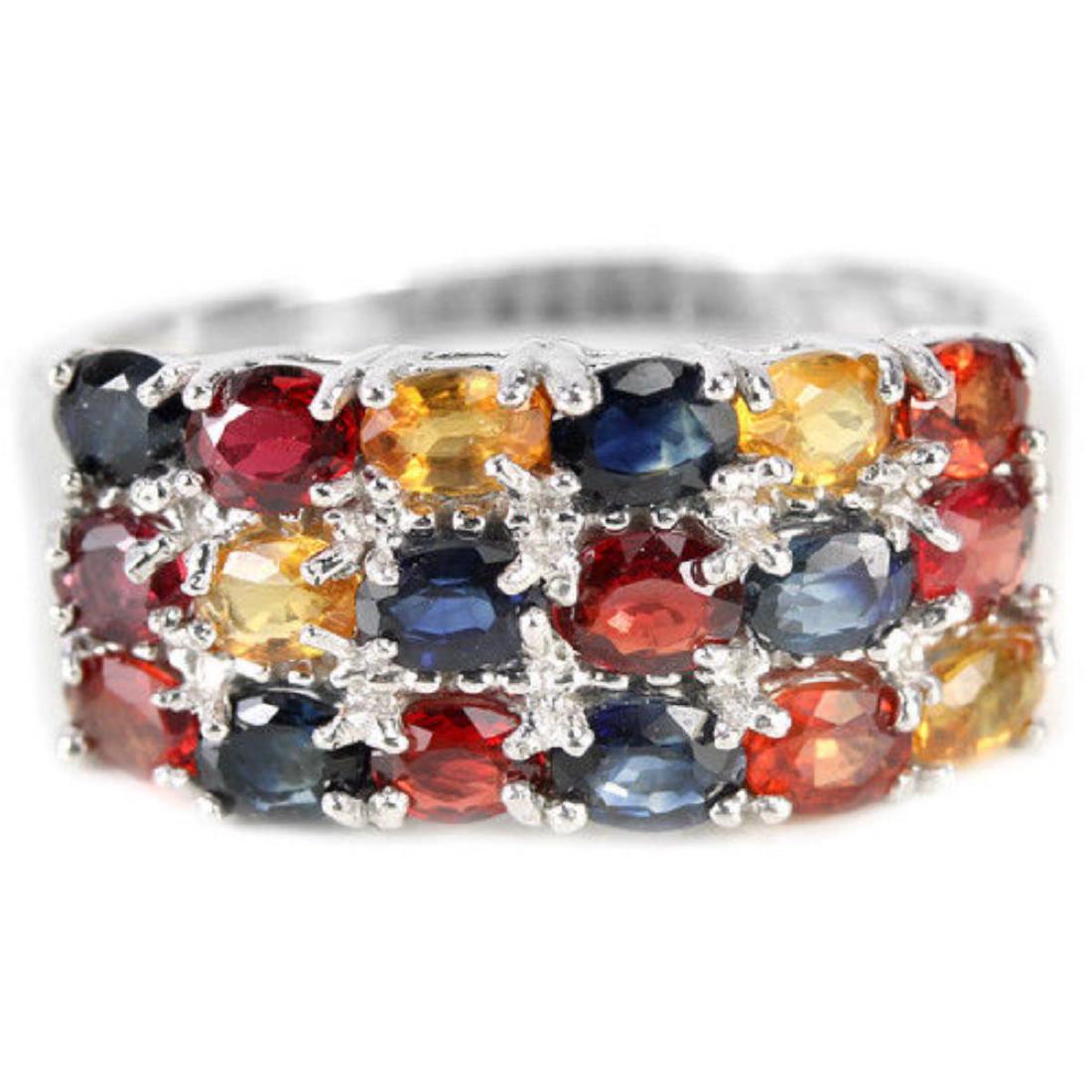 Natural MULTI COLOR SAPPHIRE Ring (1 of 3)