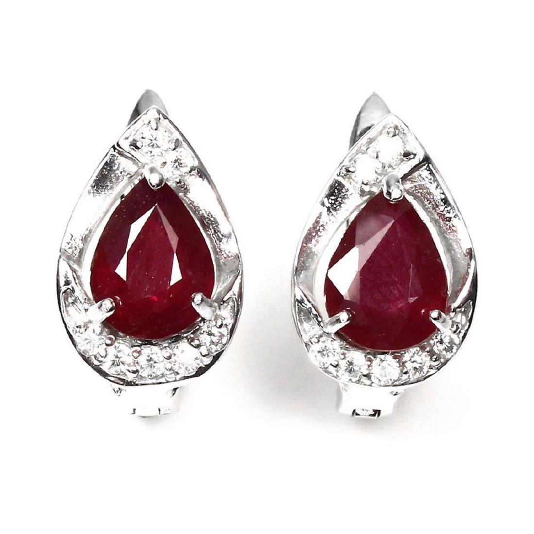 Natural Red Ruby Earrings (1 of 1)