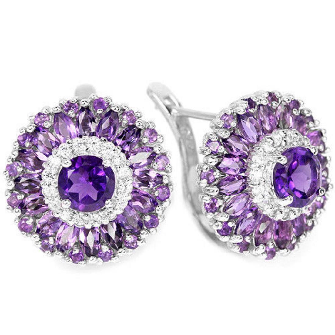 NATURAL AAA PURPLE AMETHYST Earrings (1 of 1)
