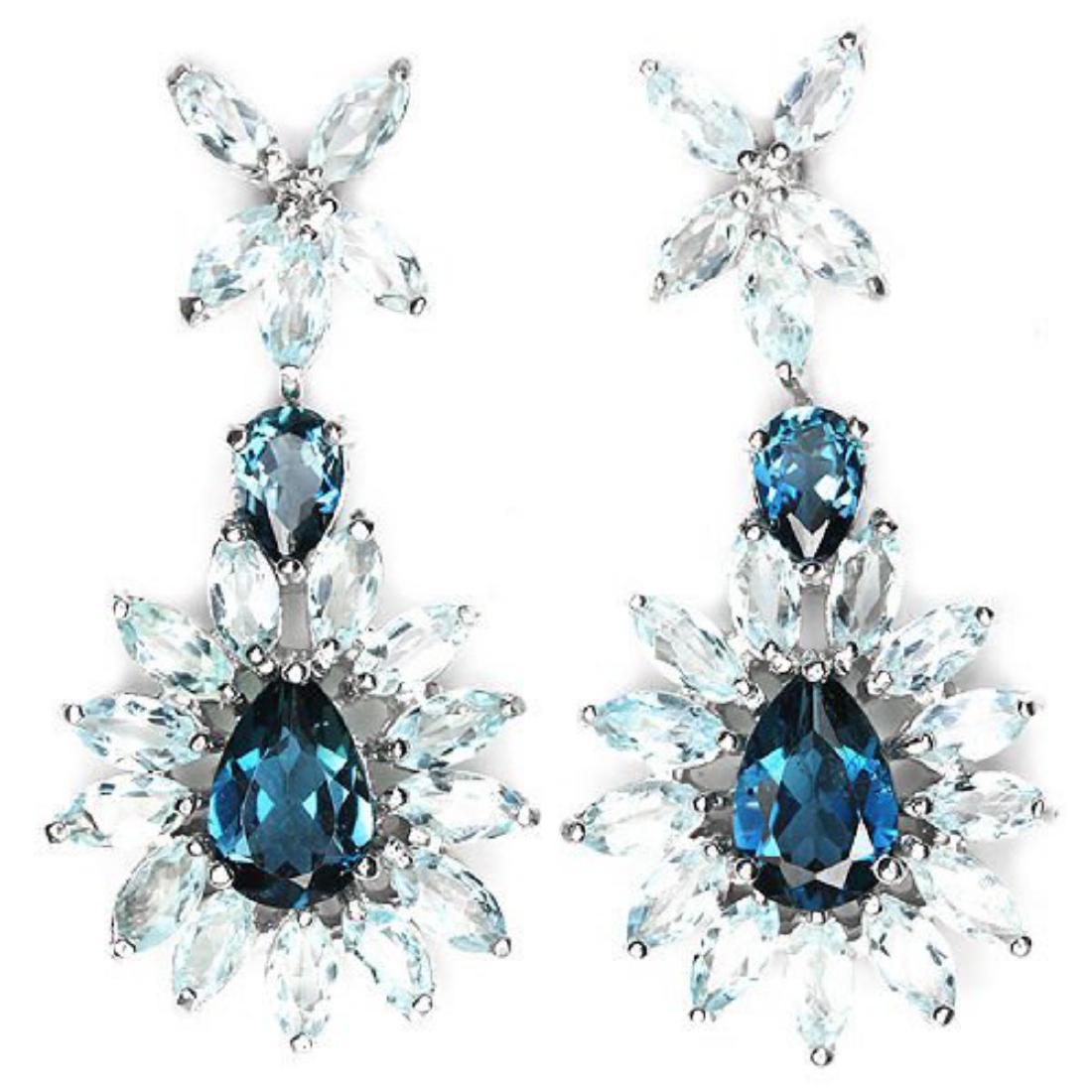 Natural London & Sky Topaz Earrings (1 of 1)