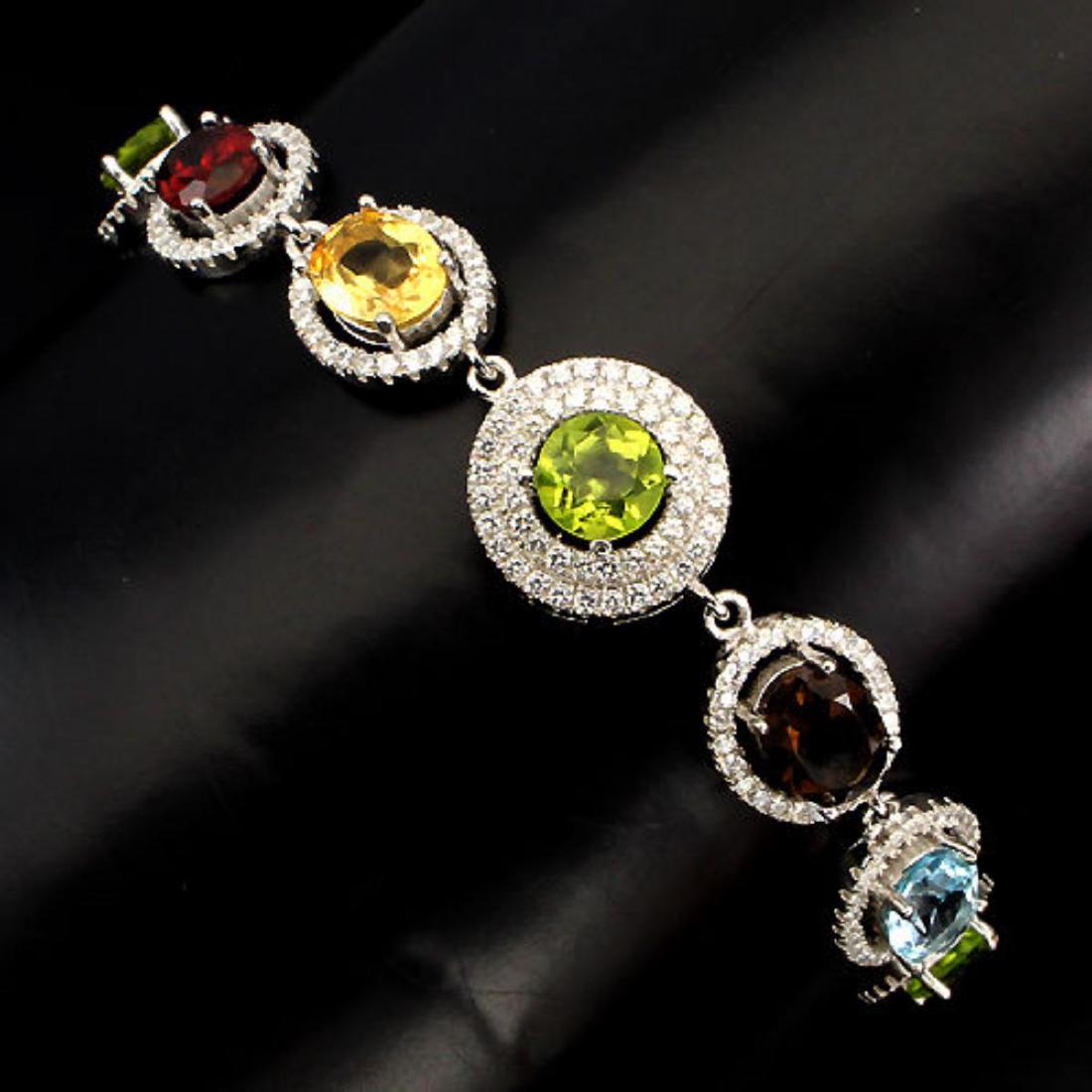 Natural Multi Gemstone Bracelet (1 of 3)