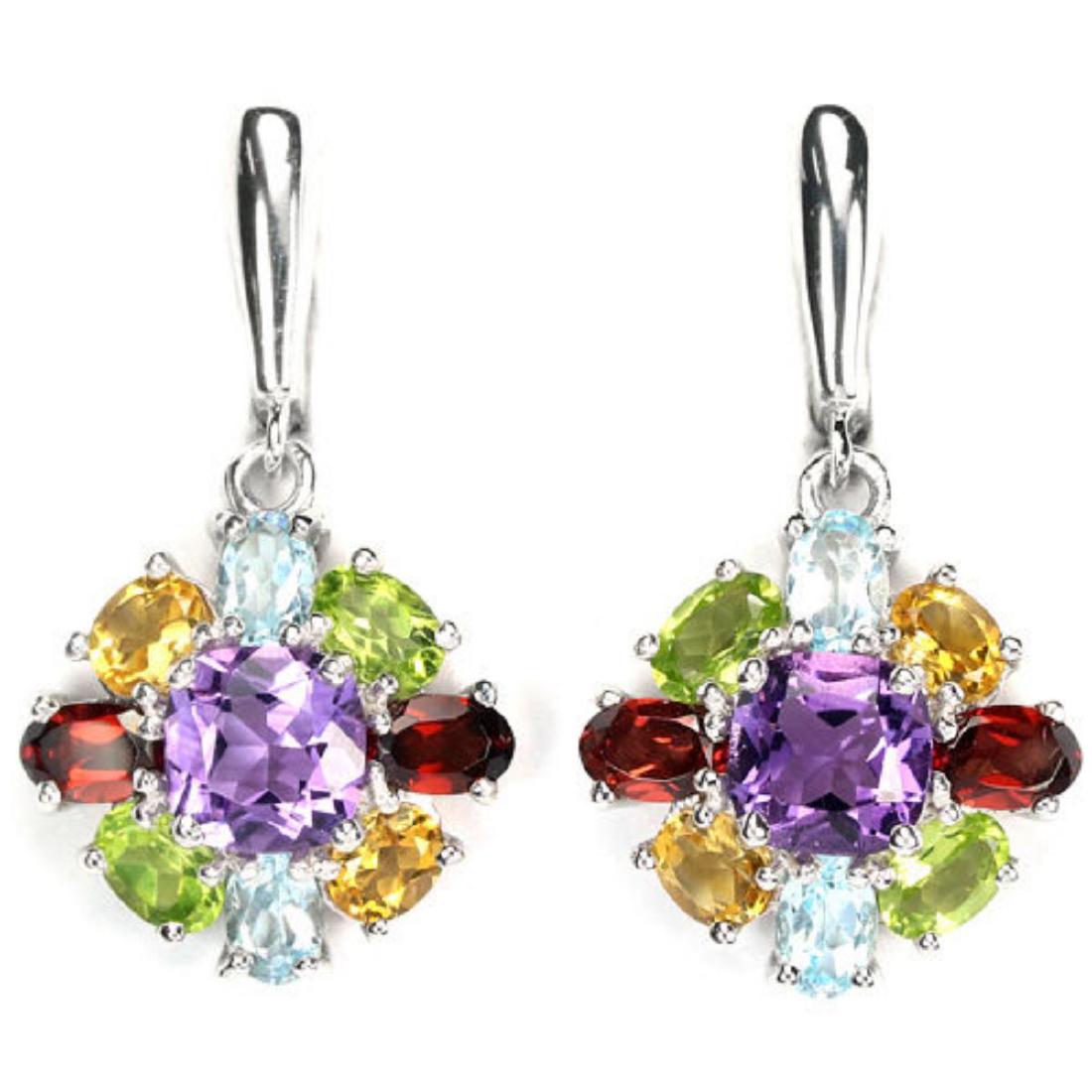 Natural Multi Gemstone EarRing (1 of 1)
