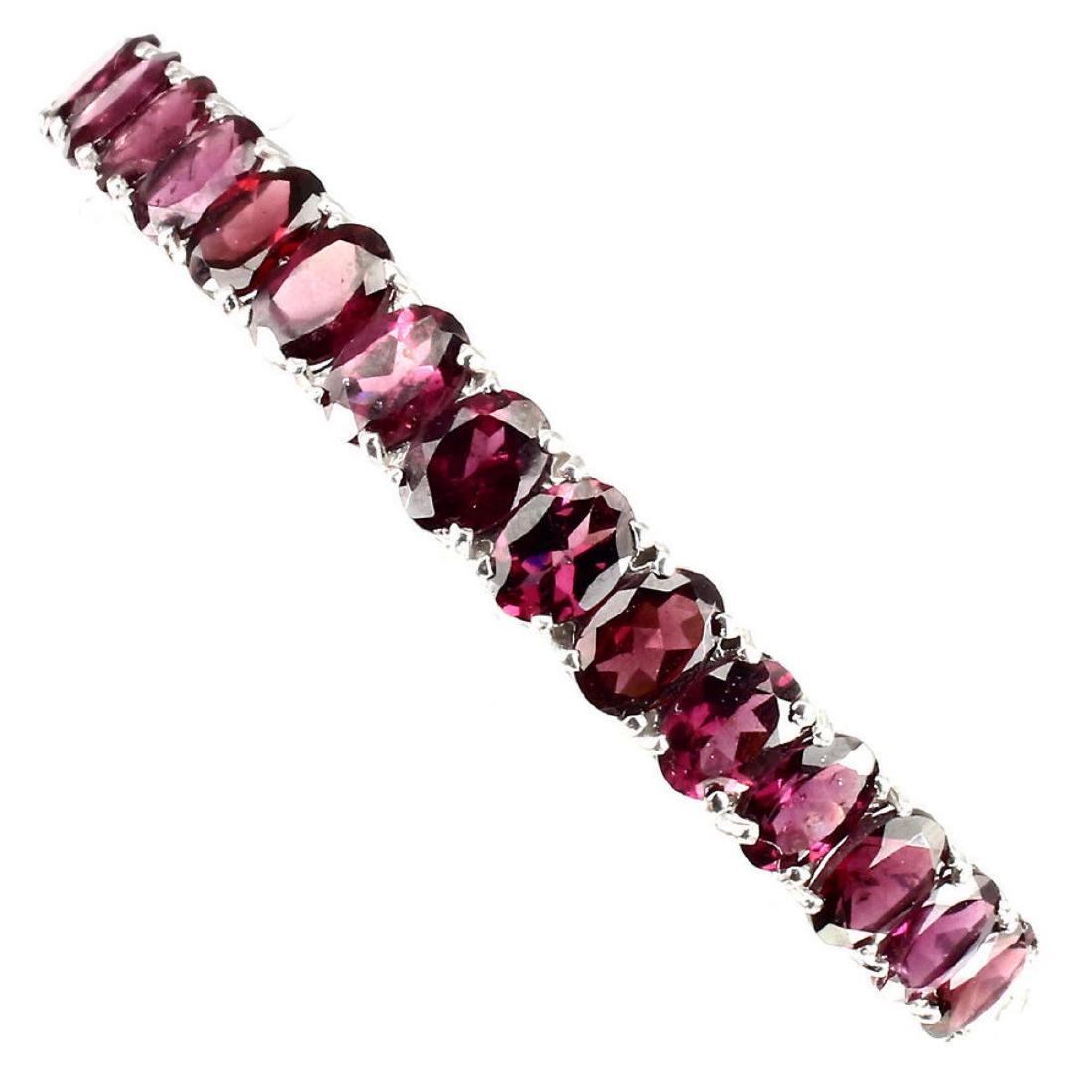Natural Pink Raspberry Rhodolite Garnet Bangle (1 of 2)