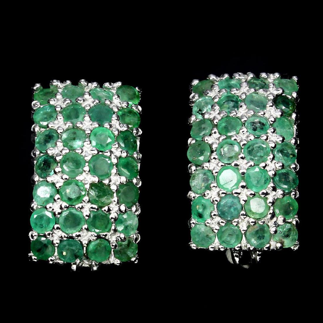 Natural Top Rich Green Emerald Earrings (1 of 1)