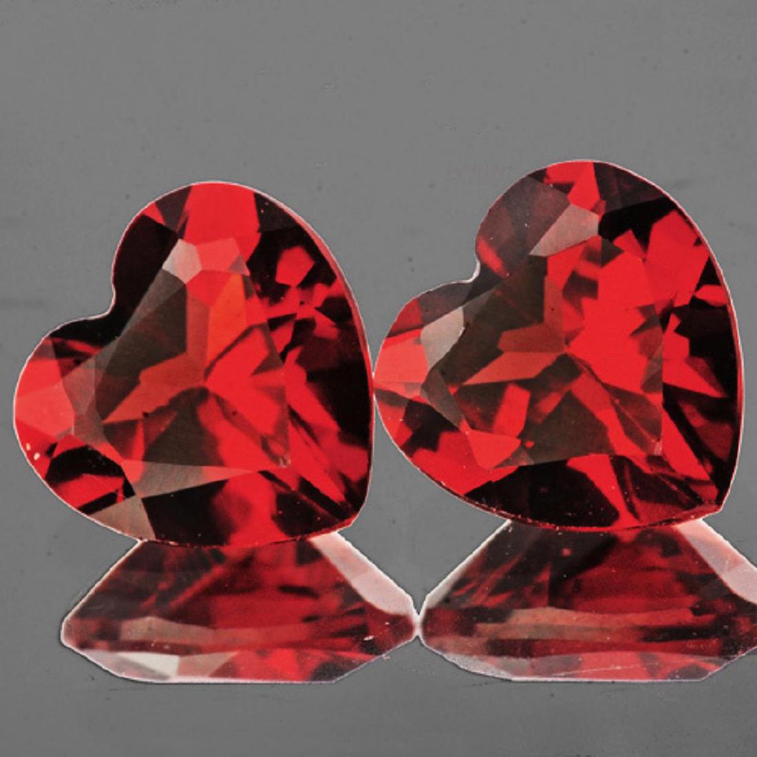 Natural Mozambique Garnet Heart Pair 8.00 MM - VVS (1 of 1)