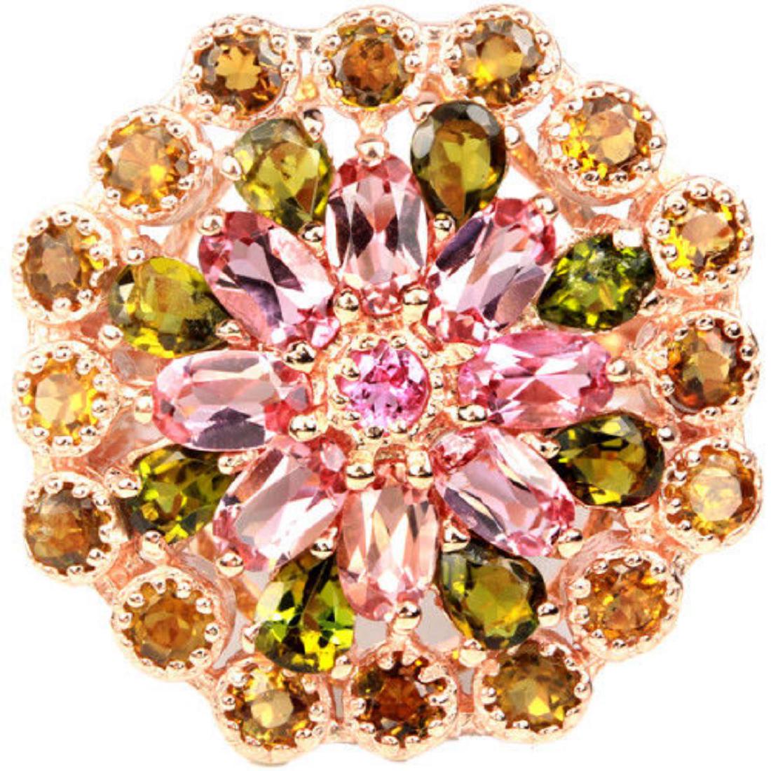 NATURAL MULTI COLOR TOURMALINE Ring (1 of 3)