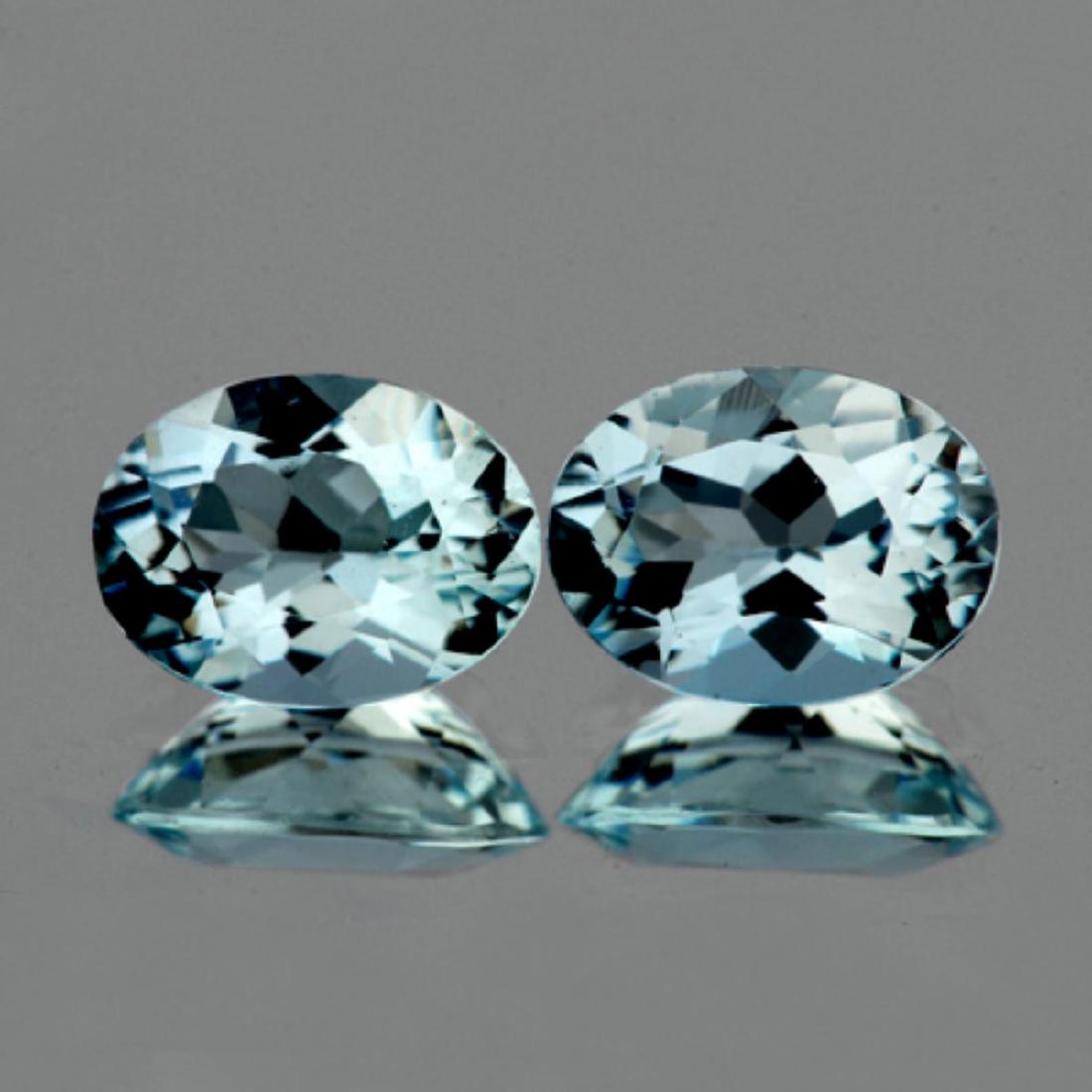 Natural Sky Blue Aquamarine 8x6 mm - Flawless: Natural Aquamarine SHAPE : Oval SIZE ( L x W x D ) : 8.00 x 6.00 mm; QUANTITY : 2 pieces (Perfctly Matched Pair) COLOR : AAA Sky Blue; CLARITY : Flawless-VVS1; ORIGIN : Santa Maria de Itabira; HARDNES
