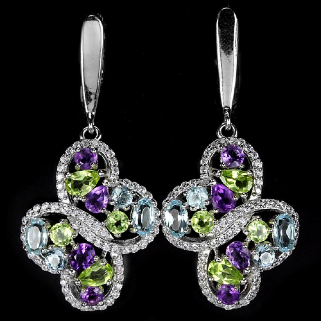 Natural Multi Gemstone Earring (1 of 1)