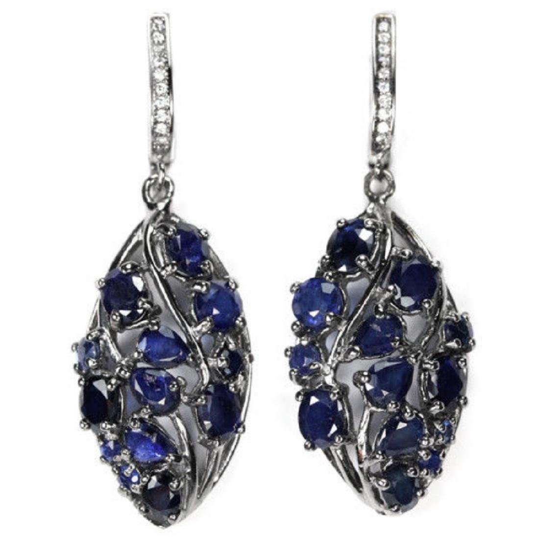 Natural Intense BLUE SAPPHIRE Earrings (1 of 1)
