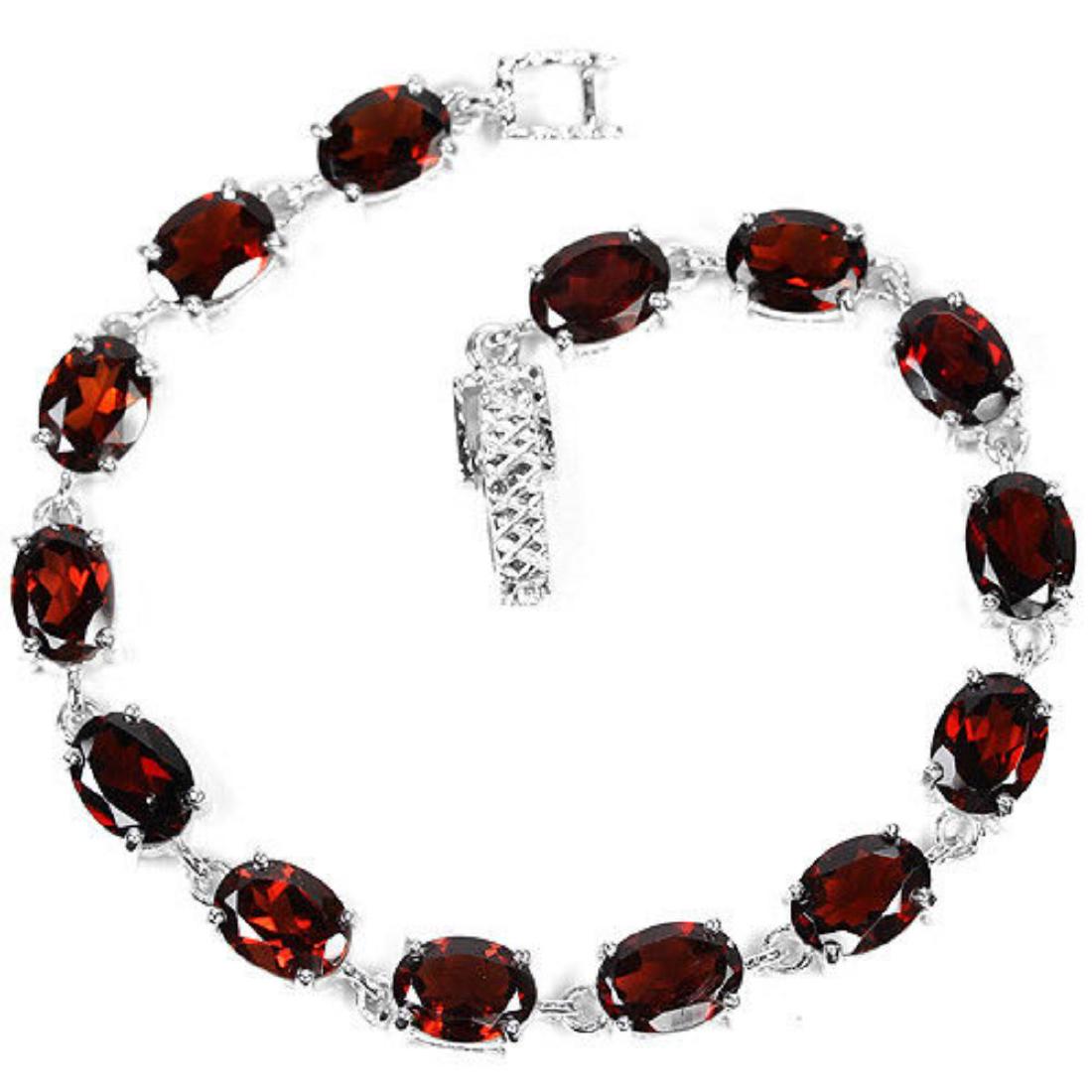 NATURAL AAA DRAK ORANGE RED GARNET Bracelet (1 of 3)