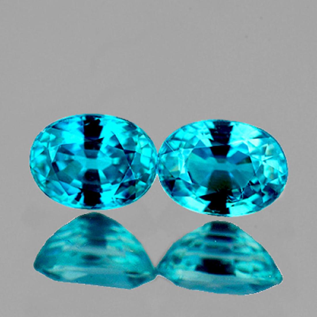 Natural Top Seafoam Blue Zircon Pair Flawless (1 of 1)
