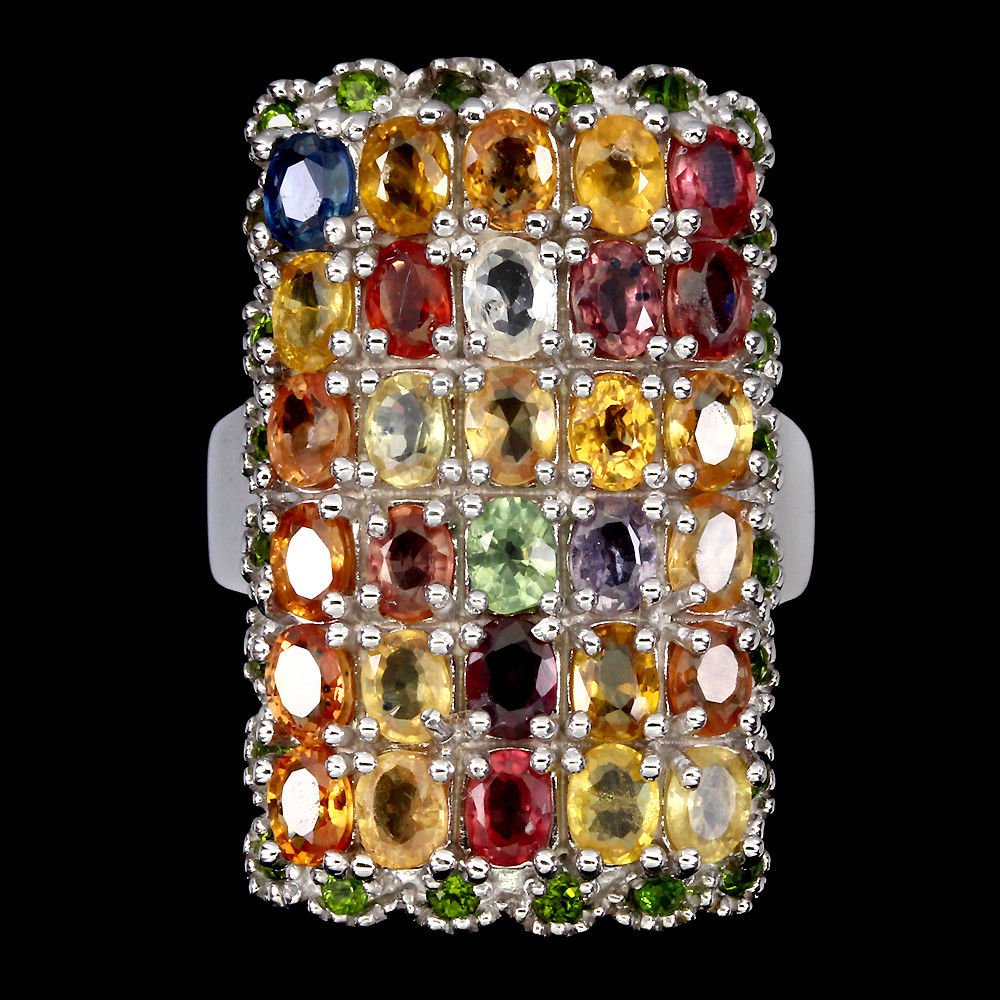 Natural Fancy Sapphire Chrome Diopside Ring (1 of 2)