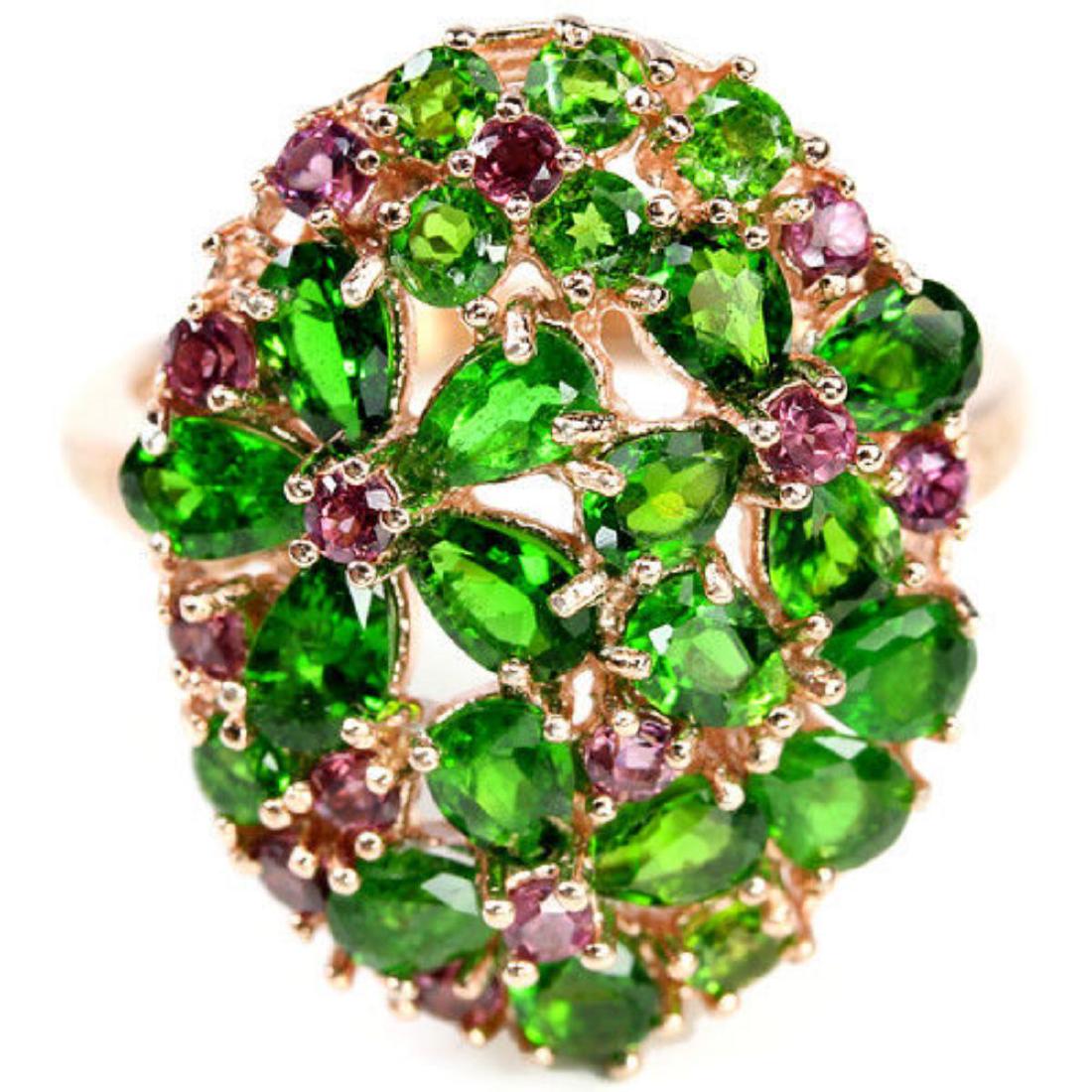 NATURAL CH-DIOPSIDE RHODOLITE GARNET Ring (1 of 3)