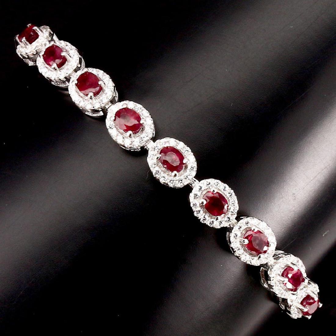 Natural Top Blood Red Ruby Bracelet (1 of 3)