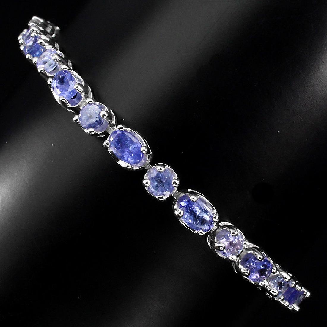 Natural Top Blue Violet Tanzanite Bracelet (1 of 3)