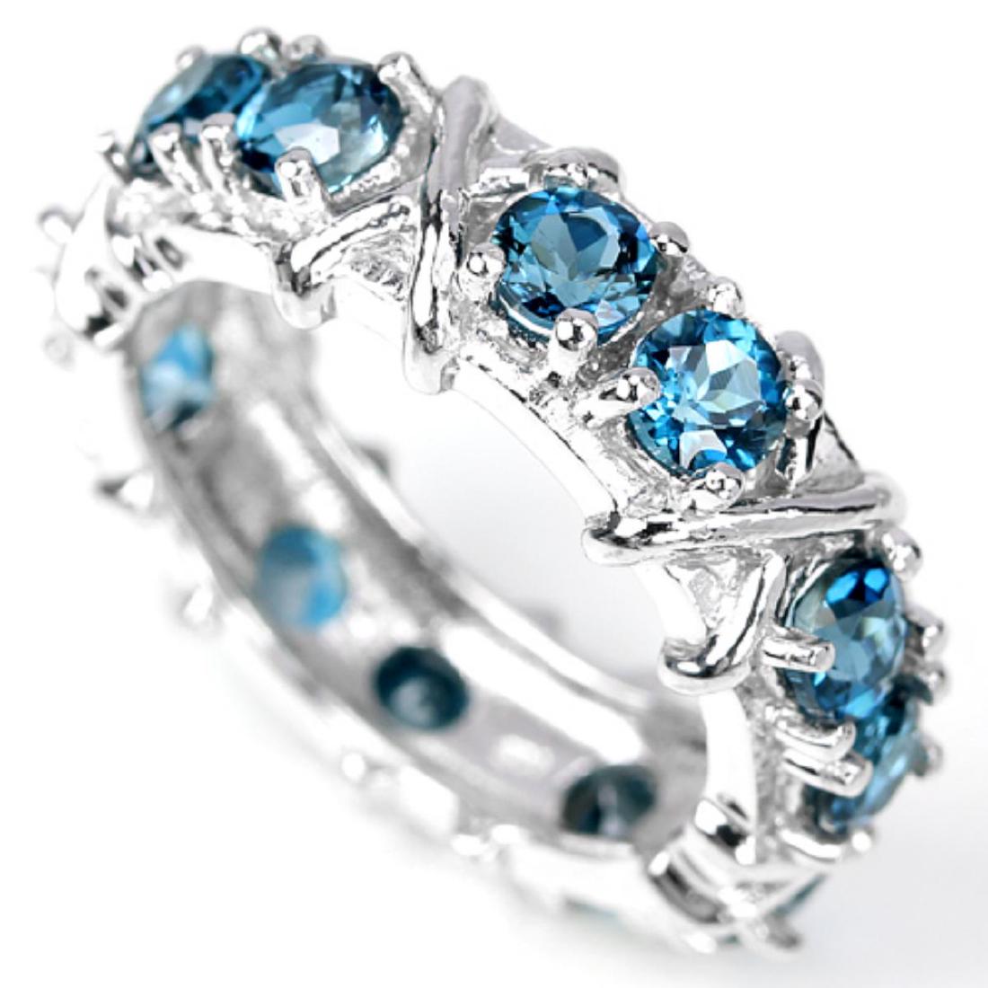 Natural London Blue Topaz Eternity Band (1 of 1)