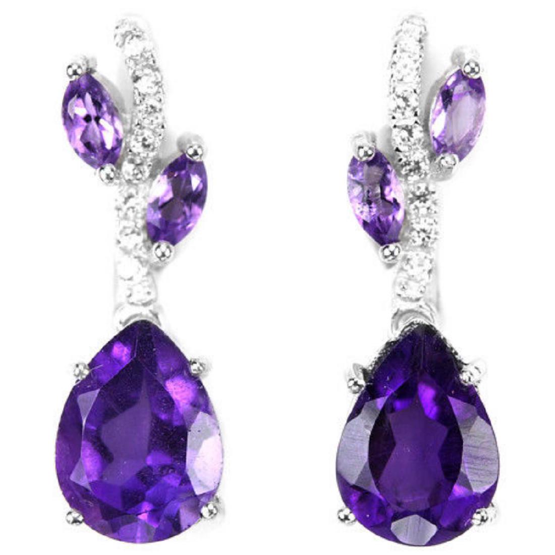 NATURAL PURPLE AMETHYST Earrings (1 of 1)