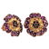 NATURAL MULTI COLOR CITRINE RHODOLITE GARNET Earrings